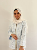 کت گیپور مرواریدی آبی روشن