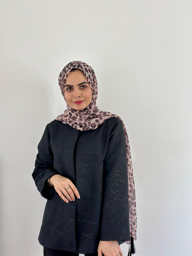 کت مشکی ژاکارد