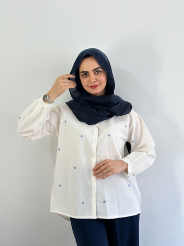 شومیز بهاره بابونه(رنگ سفید)