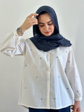 شومیز بهاره بابونه(رنگ سفید)