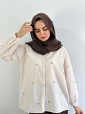 شومیز بهاره بابونه(رنگ کرم)