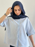 شومیز بهاره باکسی(رنگ آبی)