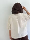 شومیز بهاره باکسی(رنگ کرم)