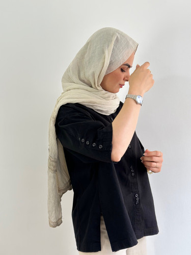 شومیز بهاره باکسی(رنگ مشکی)