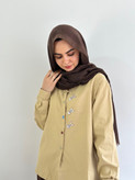 شومیز بهاره گلدوزی خرگوش(رنگ کرم نخودی)