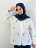 شومیز گلدوزی ستاره(رنگ سفید)