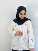 شومیز گلدوزی ستاره(رنگ سفید)