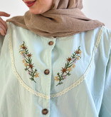 شومیز بهاره گلدوزی(رنگ سبز)