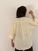 شومیز لینن پاپیون کره ای