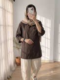 شومیز تابستانه لنین(قهوه ای)