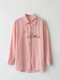 شومیز گلدوزی پرنده(صورتی)